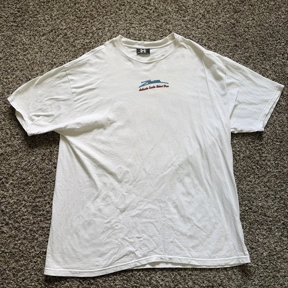 Vintage 1998 Zombie Hotrod Wear T Shirt Playing Dice White 2XL Zombie Marcom